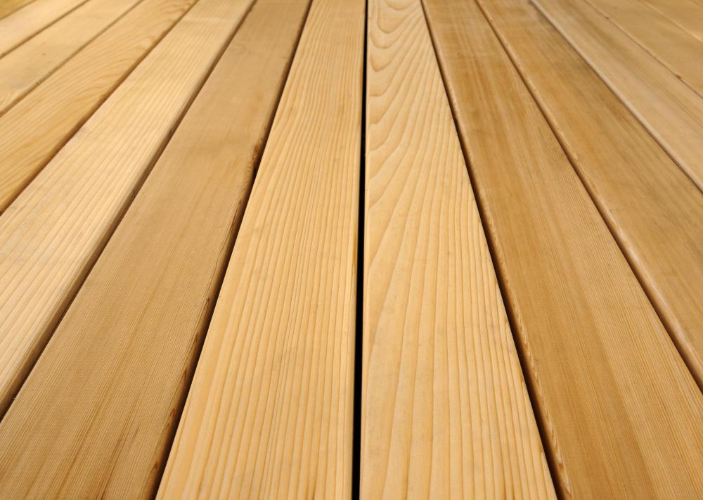 Cedar decking is attractive and resistant to water damage and insect infestations.