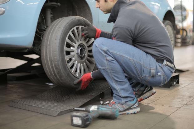 Automobile tires are made of vulcanized rubber.