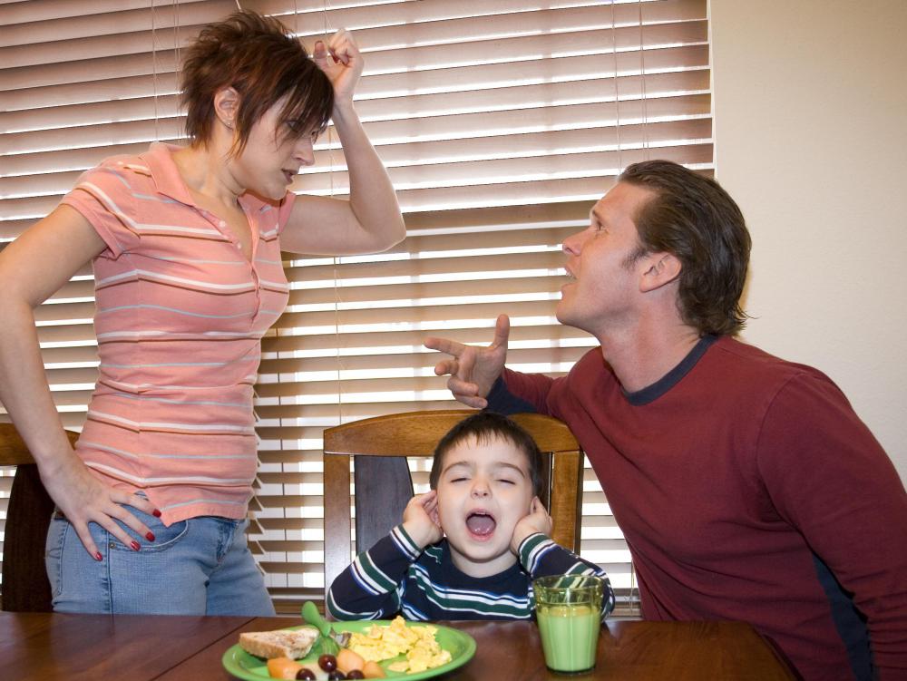 Problems at home between parents may cause a child to become hyperactive.