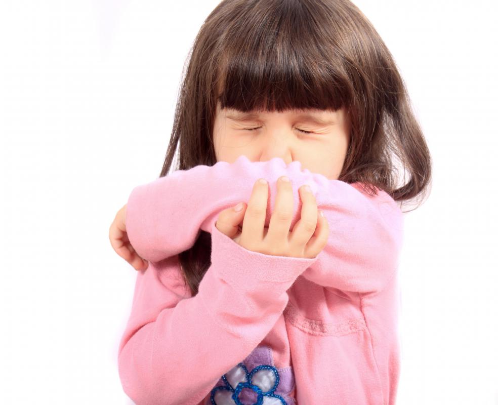 The influenza virus can become airborne when an infected person sneezes.