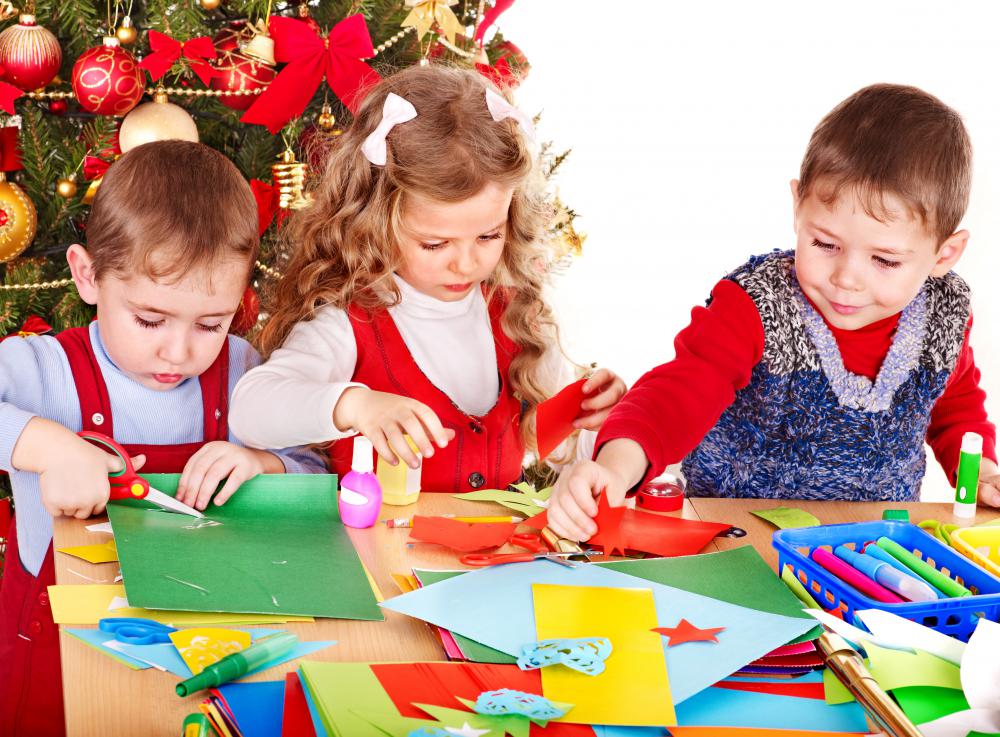 Glitter might be used on homemade cards.