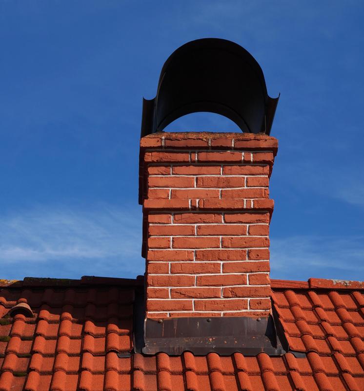 Cladding is commonly installed around chimneys.
