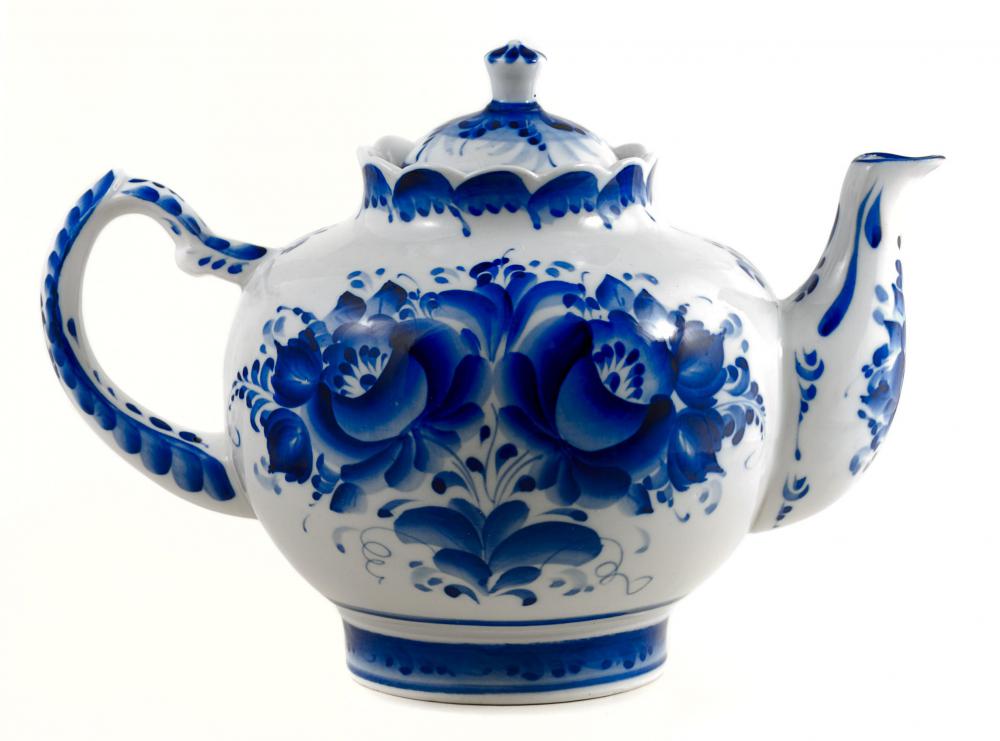 Tea pots may be made of porcelain.