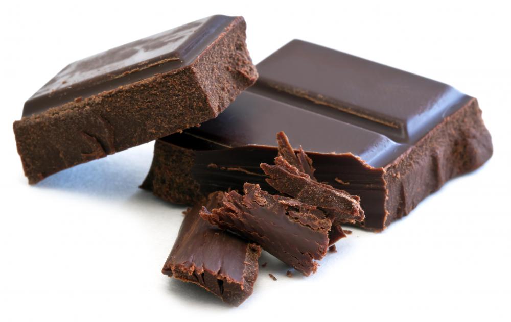 Chocolate, which contains caffeine.