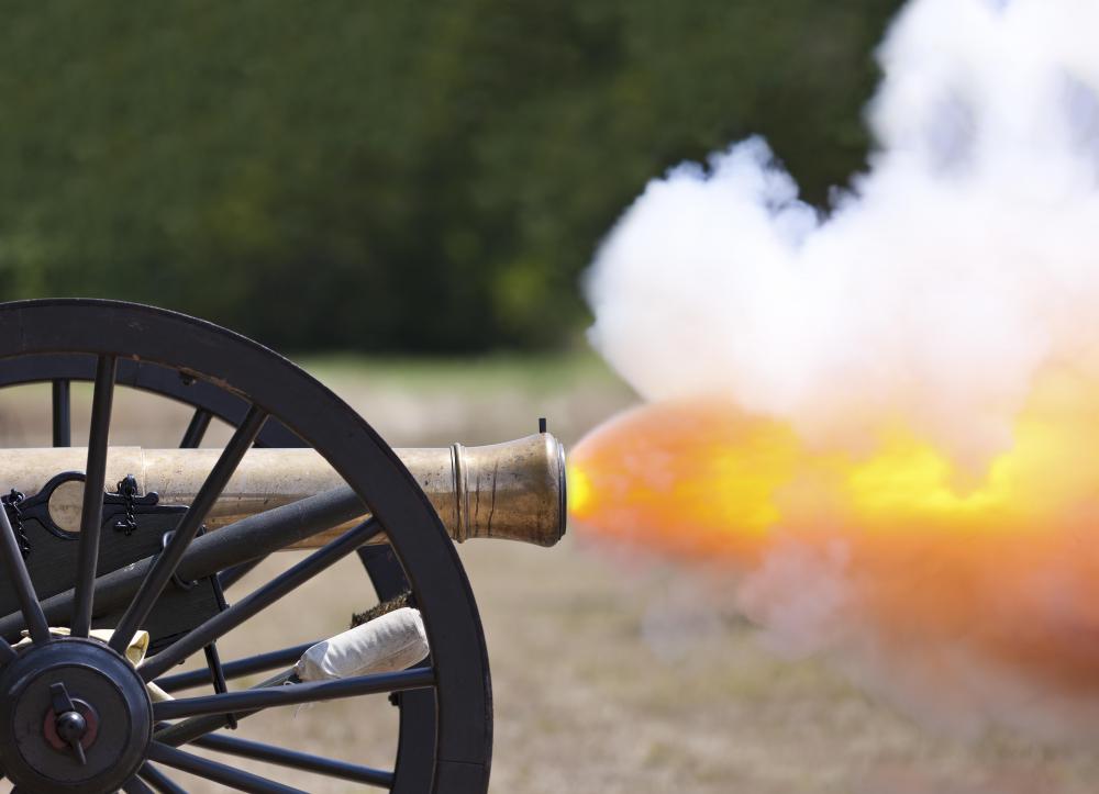 Cannons were used on Revolutionary War battlefields.