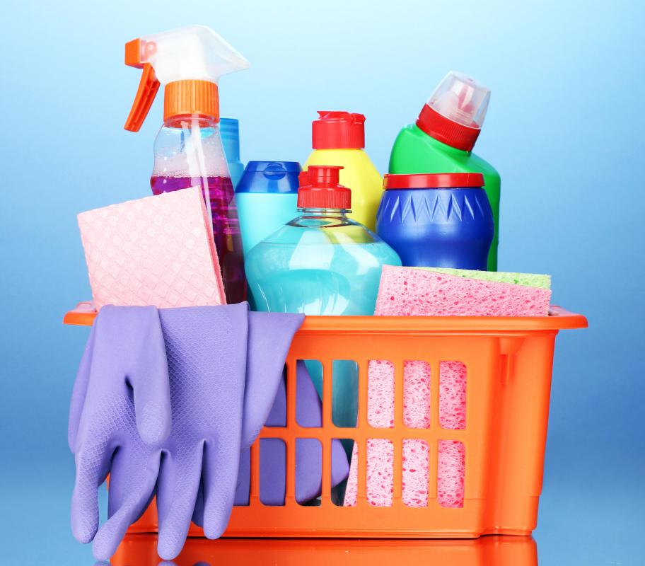 Many household cleaning products leave a sticky residue on cabinets.