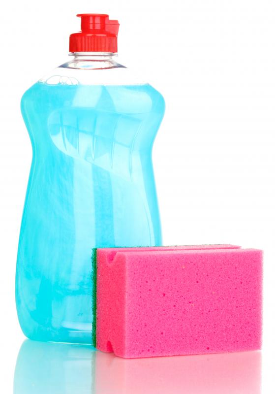 Dish soap and a sponge.