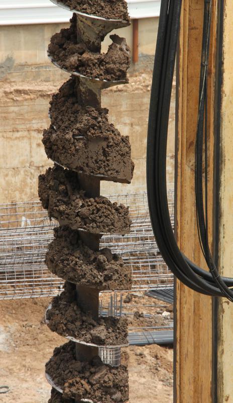Augers use a spiral -- or helical -- shaped bit to drill, typically into the ground.
