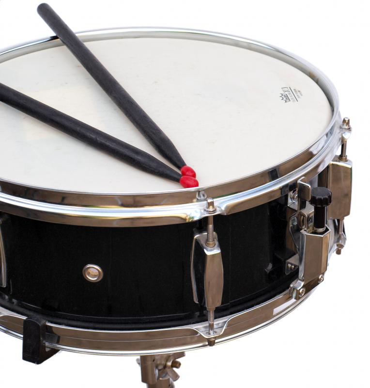 A snare drum is one of the many instruments covered at band camp.