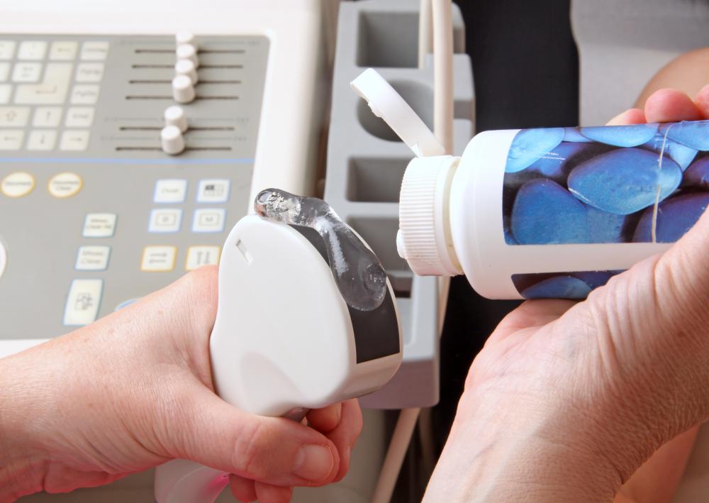 Ultrasound gel is used to lubricate the transducer in preparation for an ultrasound to ensure a clear image is displayed.