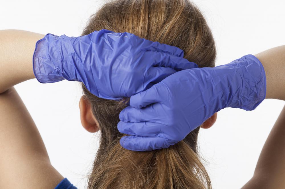 When dying or bleaching hair, it's recommended to wear gloves to protect hands against chemicals and staining.