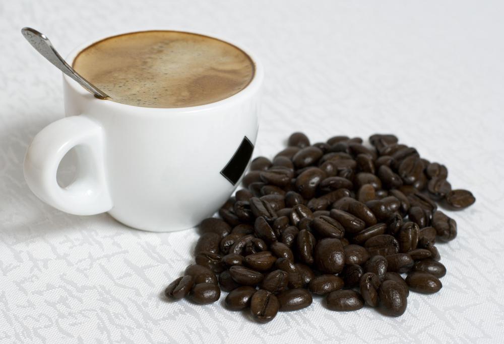 Coffee and fair trade coffee beans.