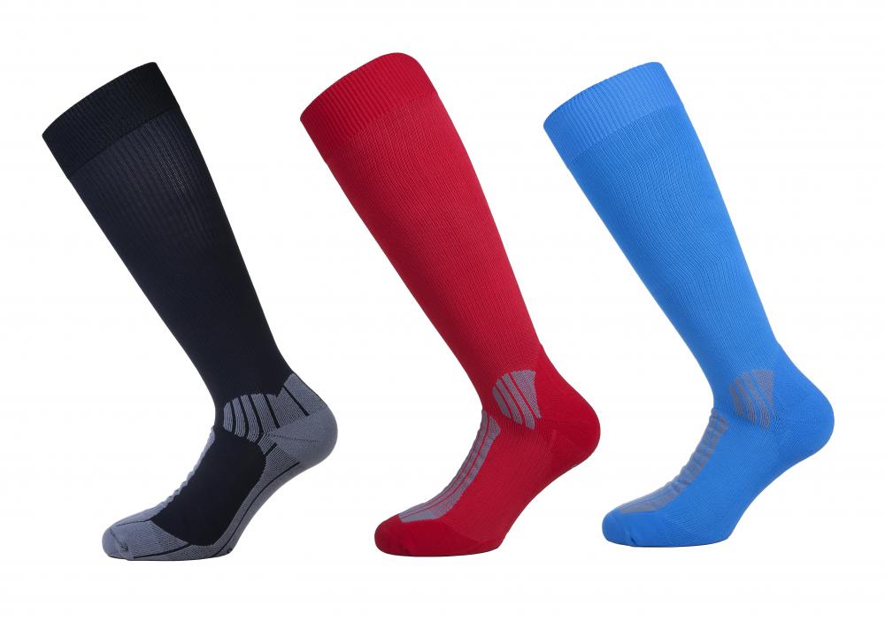 Medical compression socks are made with microfiber.