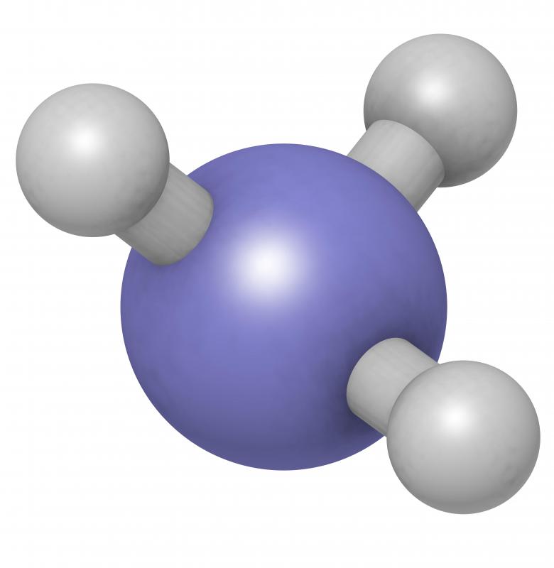 Ammonia molecules, which are compounds of Nitrogen and Hydrogen, are represented by the formula NH3.