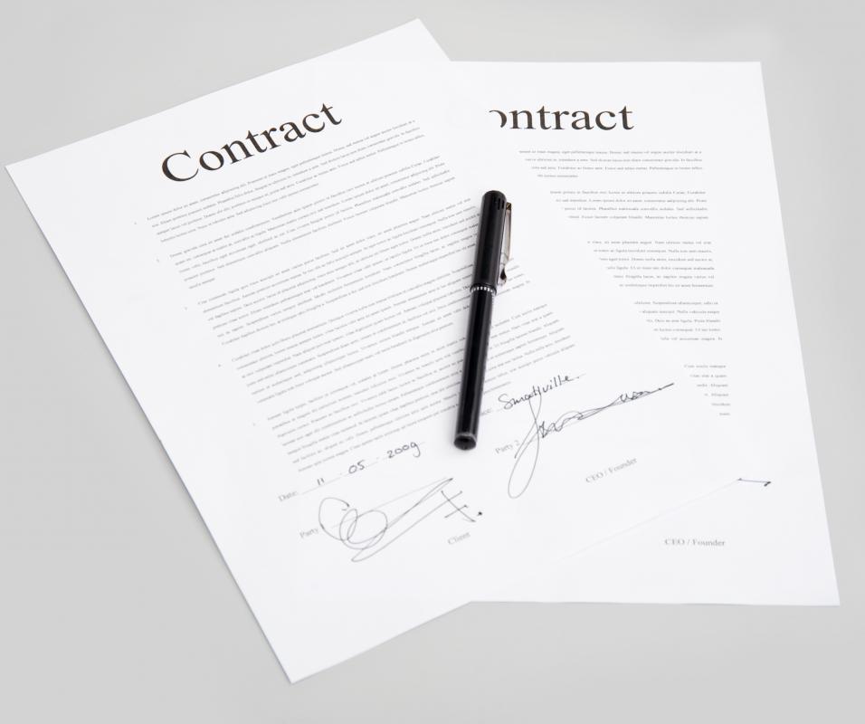 Signing a contract makes an agreement legally binding.