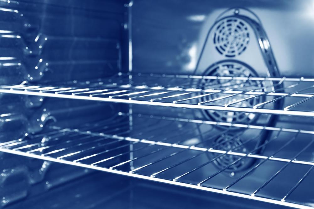 The fan inside a convection oven distributes hot air for better cooking.