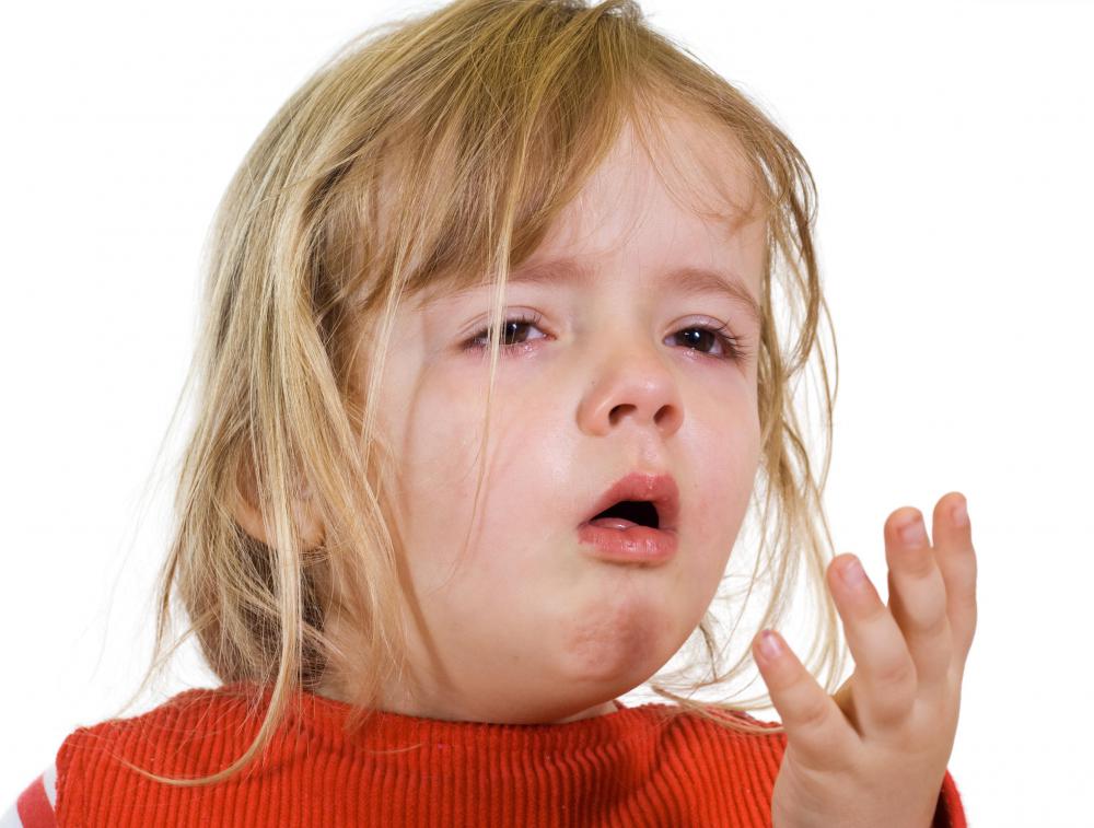 A person experiences a reflex arc when they cough on food that is stuck in their throat.