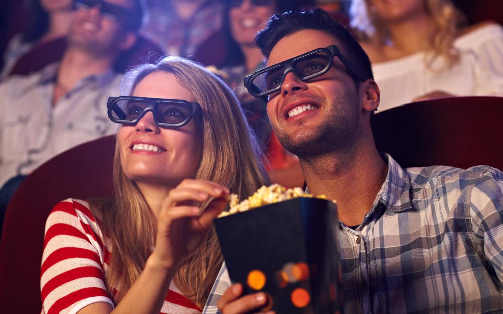 3D imaging allows flat surfaces like movie screens to appear three-dimensional.