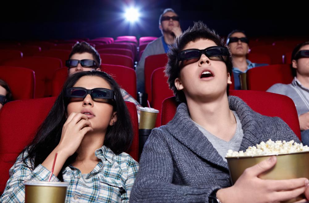 Passive polarization glasses are used in many movie theaters.