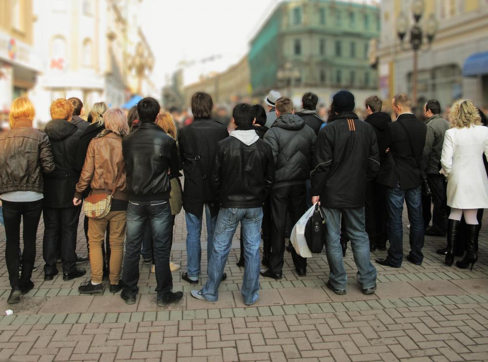 Crowd psychology is dependent on a large group of people coming together and acting together.