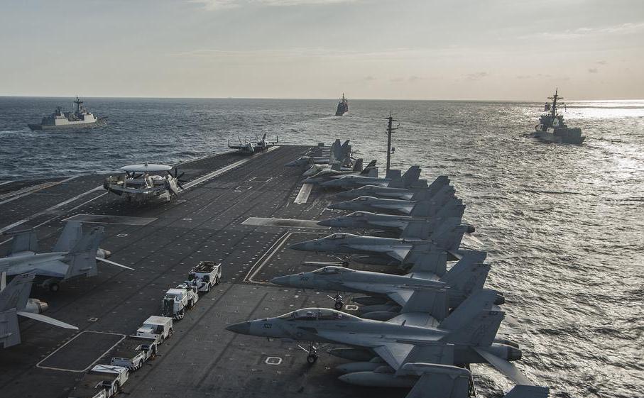 The U.S. Navy uses ships and aircraft to maintain American access to the sea.