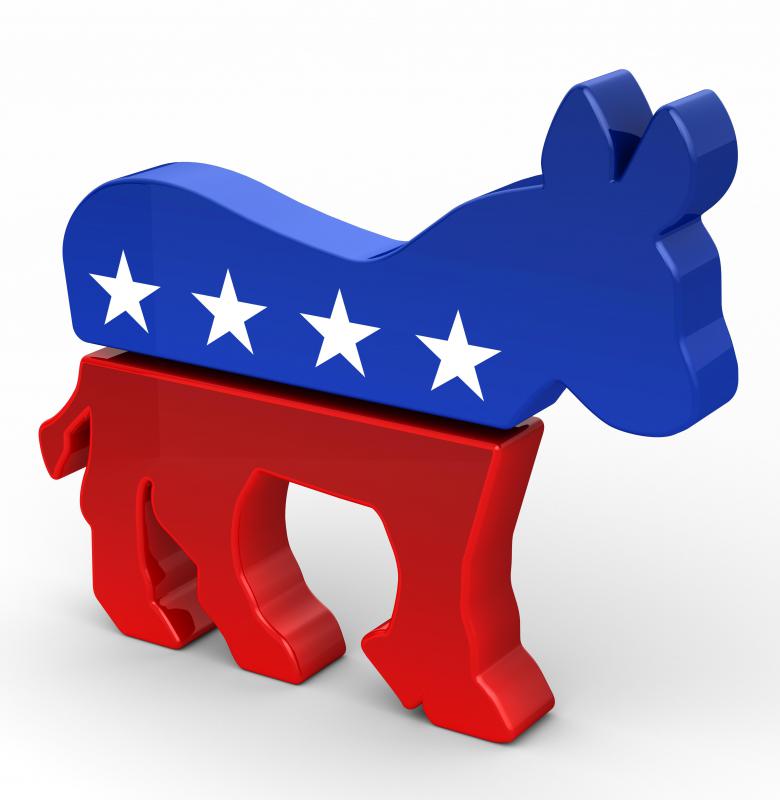 The Democratic Party's symbol is a donkey.