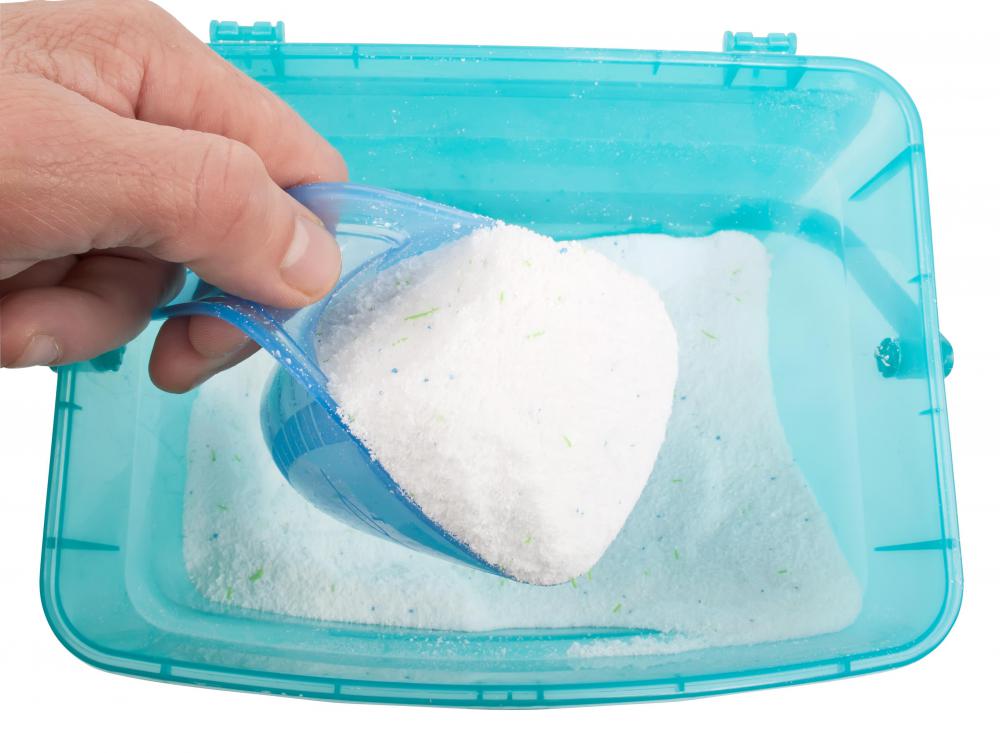 Laundry detergents contain foaming agents.
