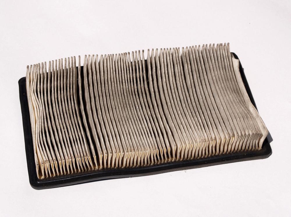 A dirty flat air filter.