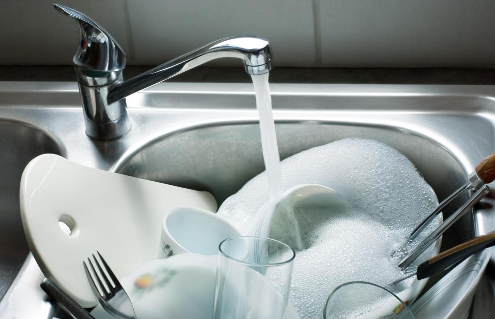 Range hoods can help filter out moisture from washing dishes.