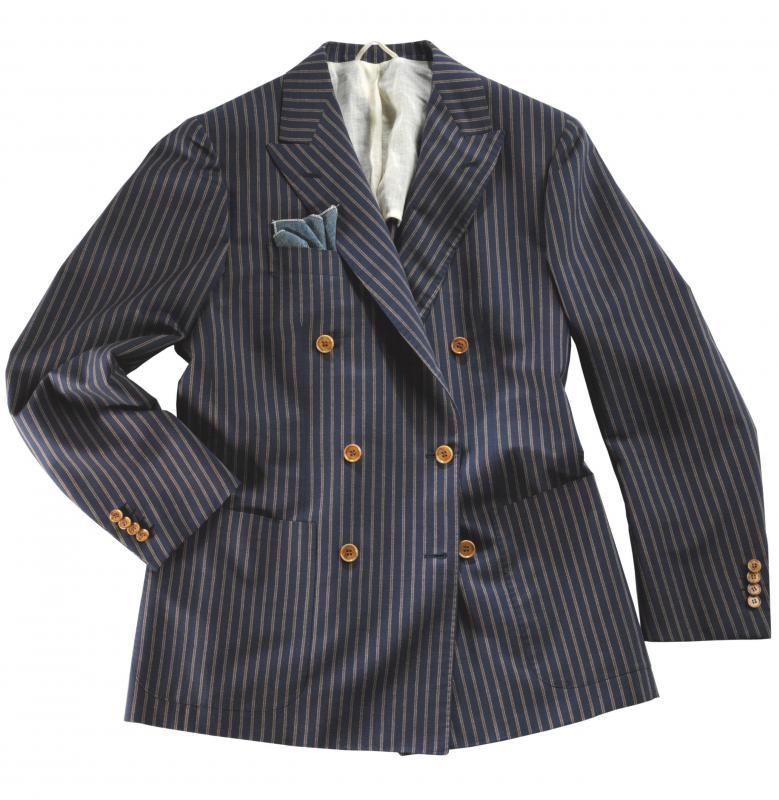 A person wearing a double-breasted jacket usually has the option of buttoning it on either the left or right side.