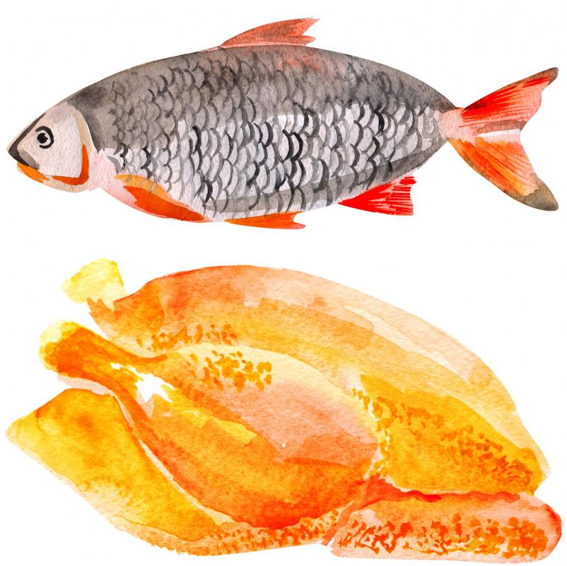 Chicken and fish are considered complete proteins.