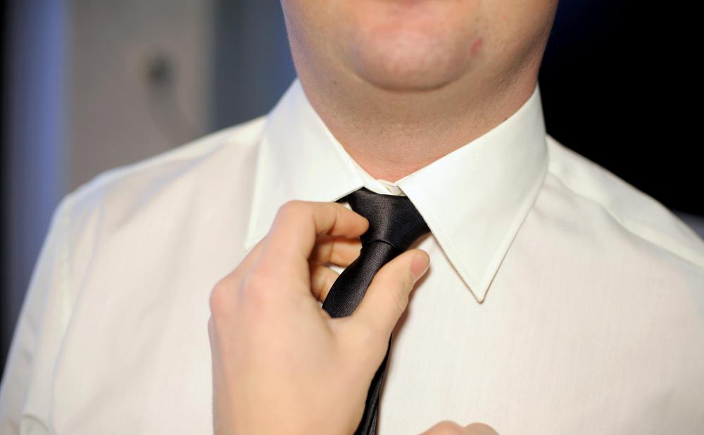 A black tie may be worn during a black tie affair.