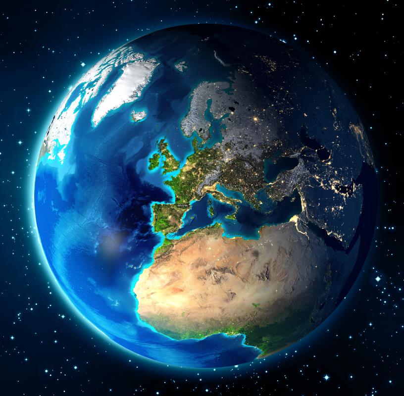 It's believed that the water in the Earth's oceans was deposited by comets.
