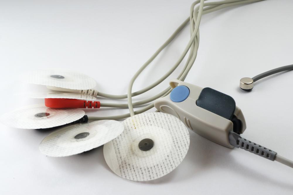 During an electrocardiogram, electrodes are placed on the skin to monitor electrical impulses inside the heart.