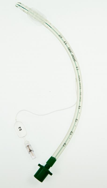 An endotracheal tube used for breathing.