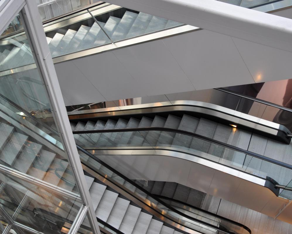 Circulation areas can include escalators in addition to stairs, lobbies and catwalks.