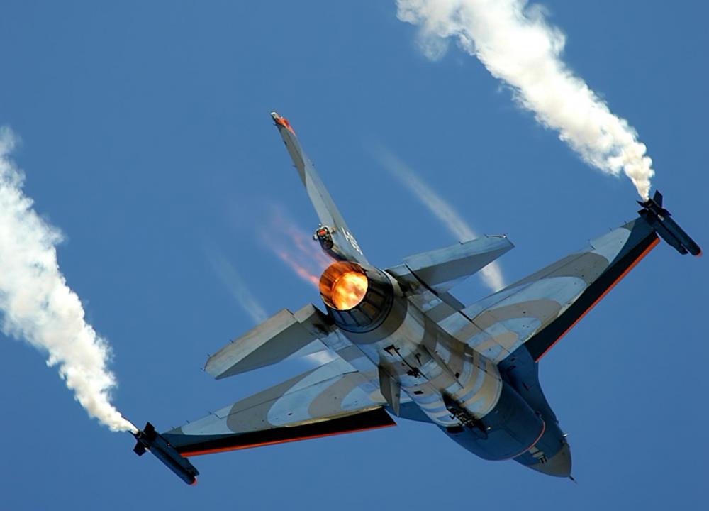 Older fighters, like the F-16 Fighting Falcon, need to light their afterburners to go supersonic.