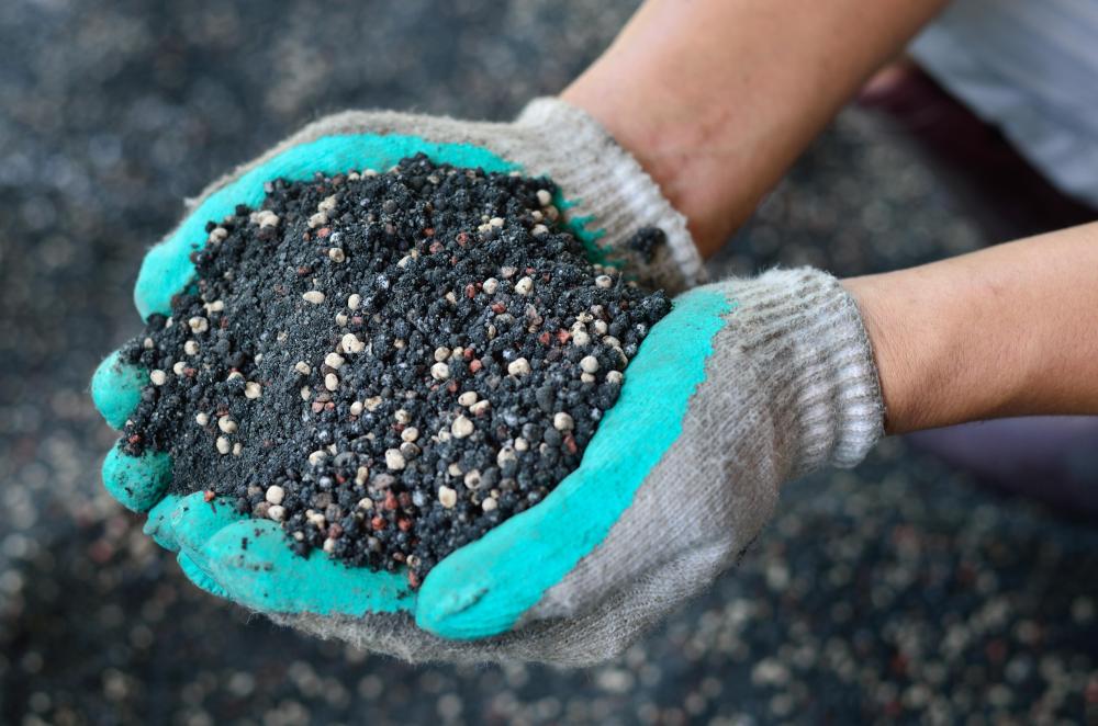 Fertilizers typically contain nitrogen, potassium and phosphorous to feed plants and foster growth.