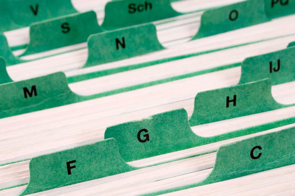 File cabinet dividers are used to hold files and folders in place.