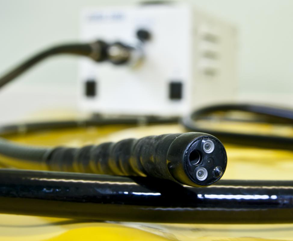 An endoscope is used during a colonoscopy to check for lesions.