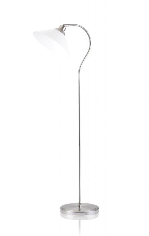 Housing furnishings, such as floor lamps, can be purchased at a department store.