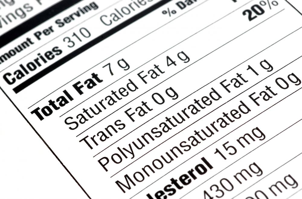 Food nutrition labels list how much sodium is in an item.