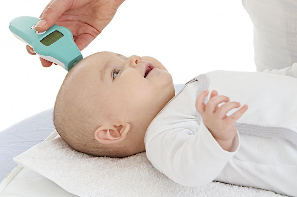 Forehead thermometer.