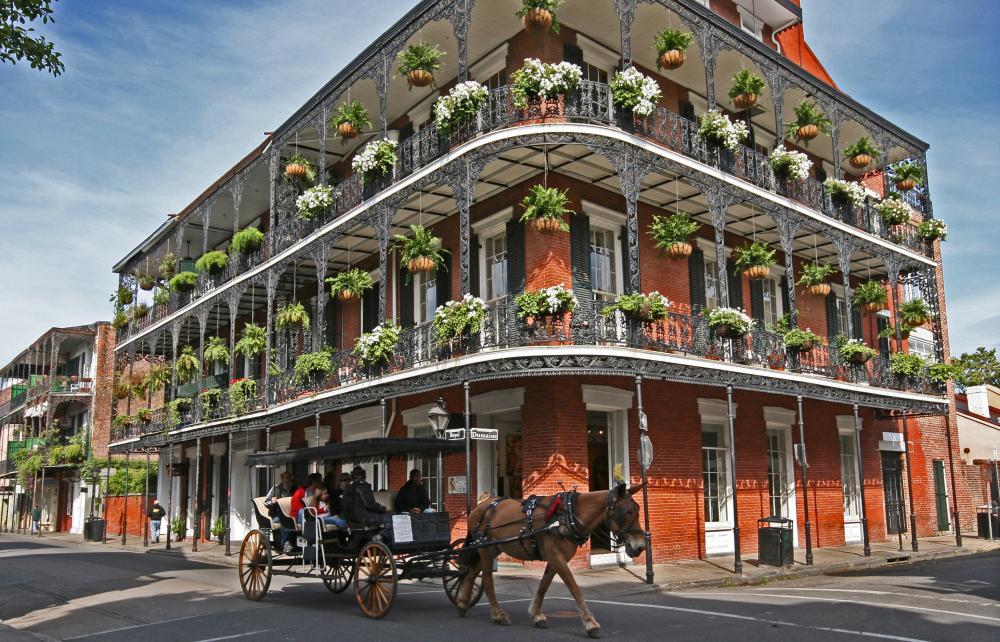 A building in the French Quarter of New Orleans.