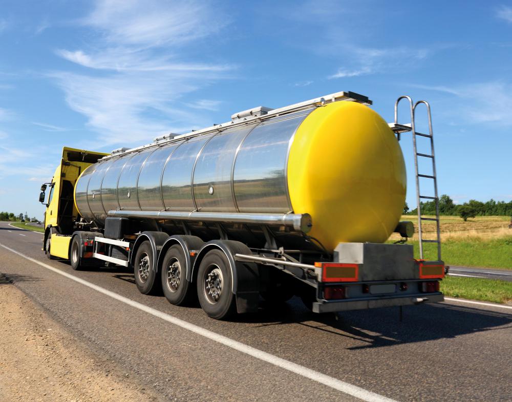 The transport of flammable liquids requires specialized trucking logistics.