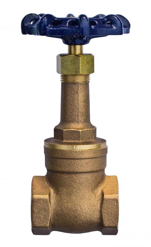 Gate valves can stop a flow through pipe systems.