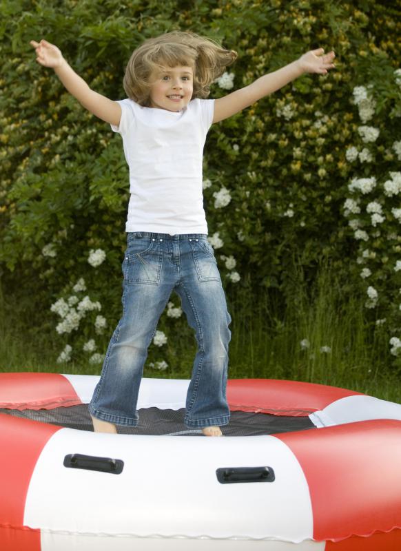 "She jumped on the trampoline" is an example of a sentence containing a complete verb.