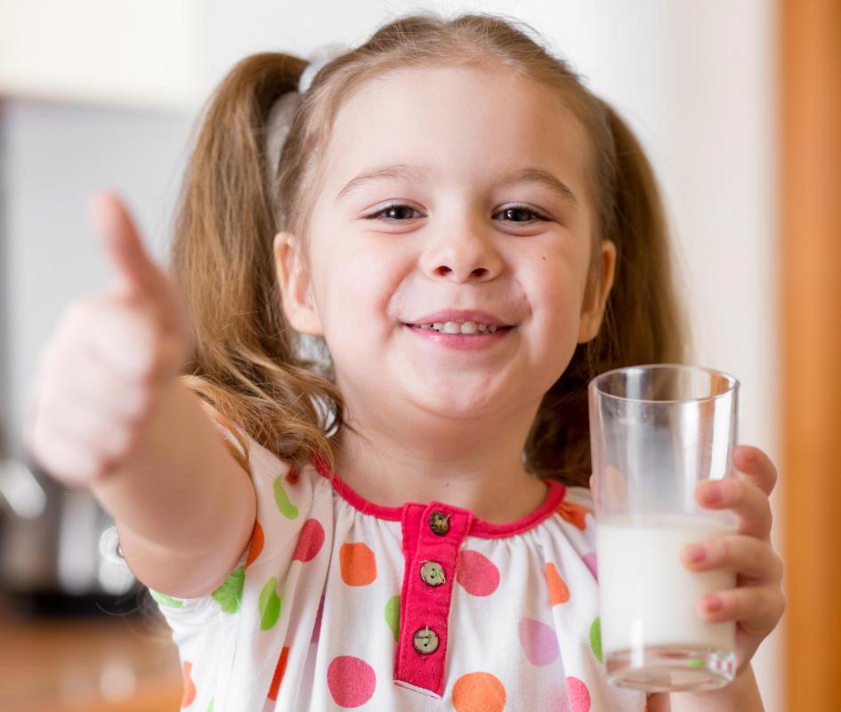 To help prevent rickets, children should drink vitamin D fortified milk.