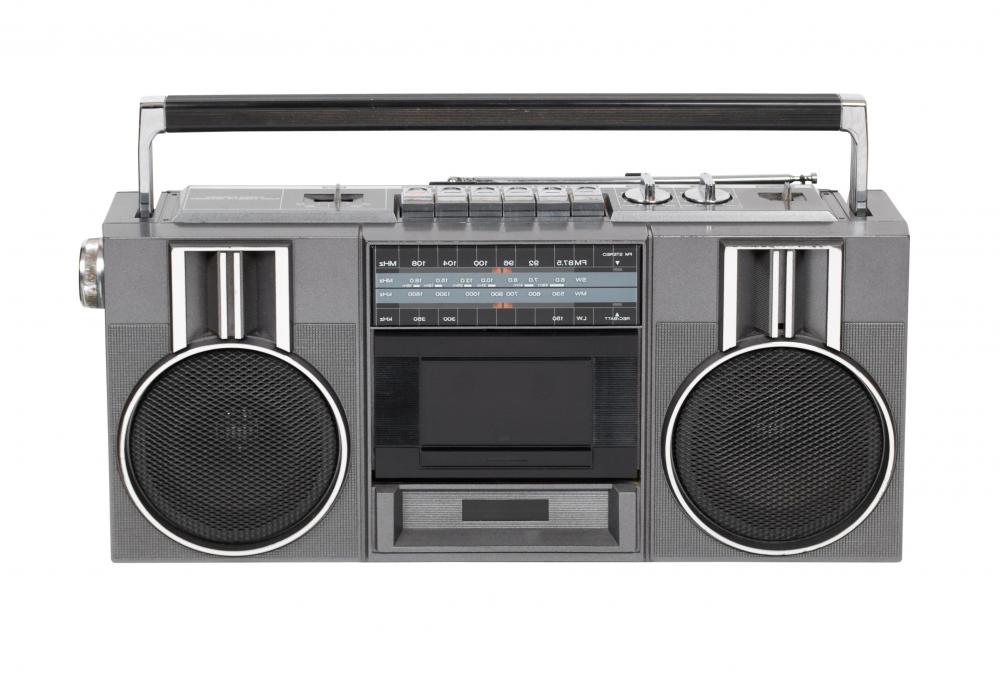 Boom boxes were a popular form of cassette player in the 1980s and 1990s.