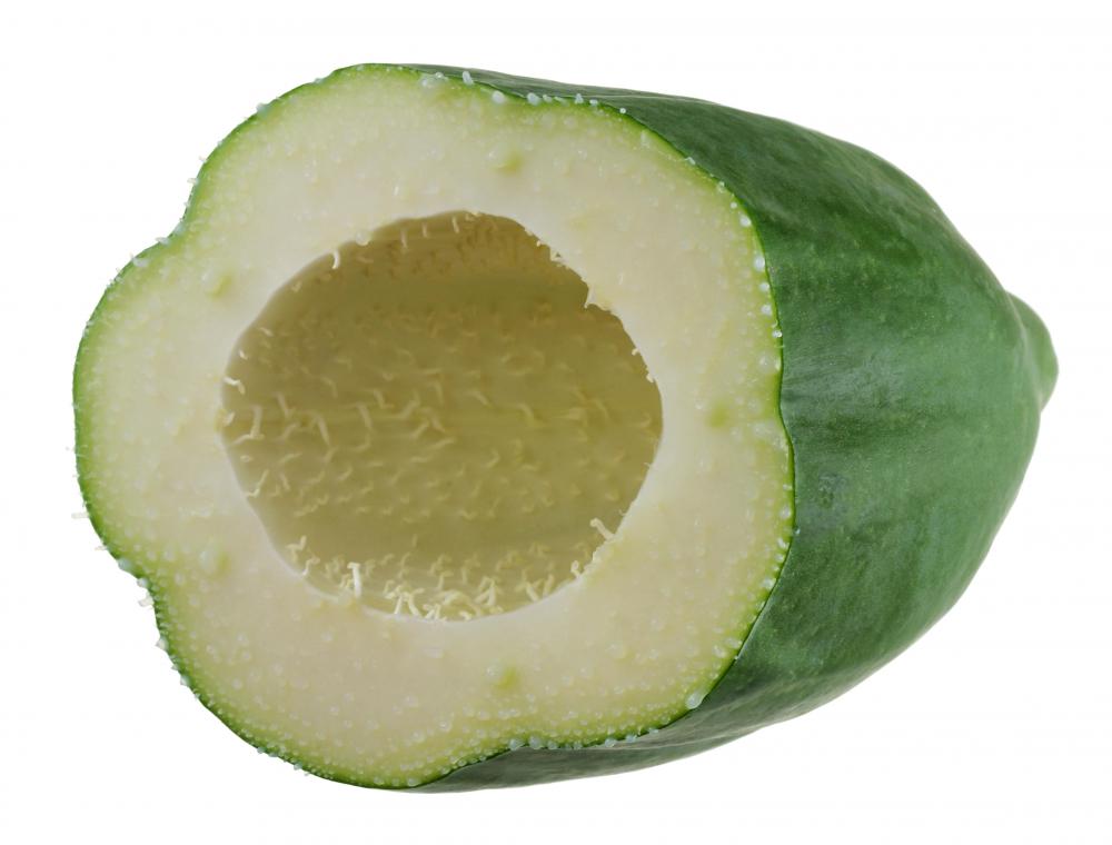 An unripe papaya.